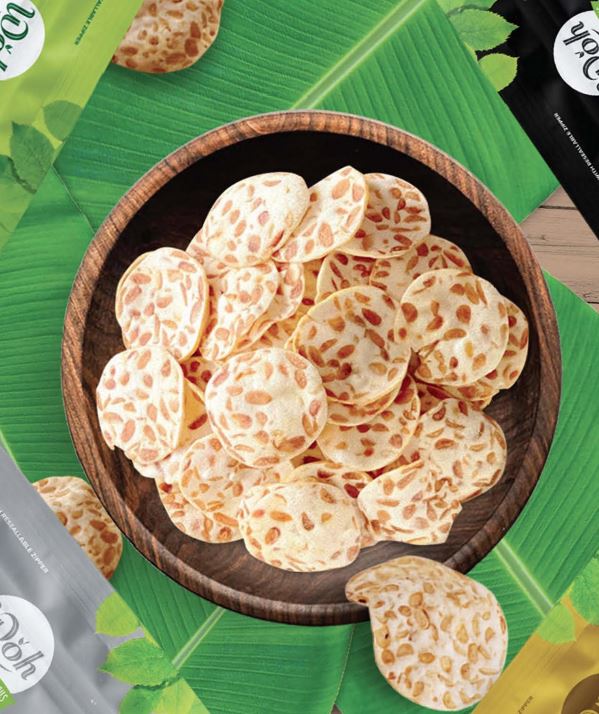 WOH Tempeh Chips Black Truffle - 70 Gr