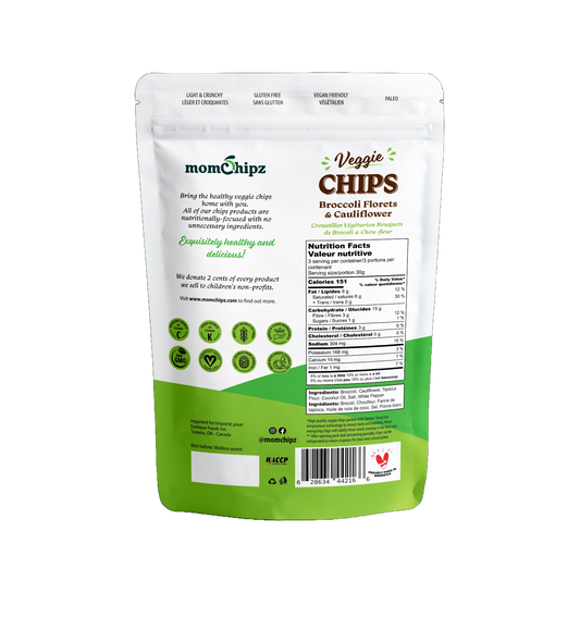 Momchipz Broccoli & Cauliflower Chips - 85 Gr | Healthy & Very Delicious