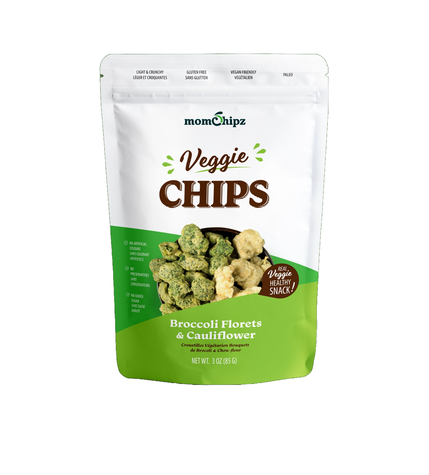 Momchipz Broccoli & Cauliflower Chips - 85 Gr | Healthy & Very Delicious