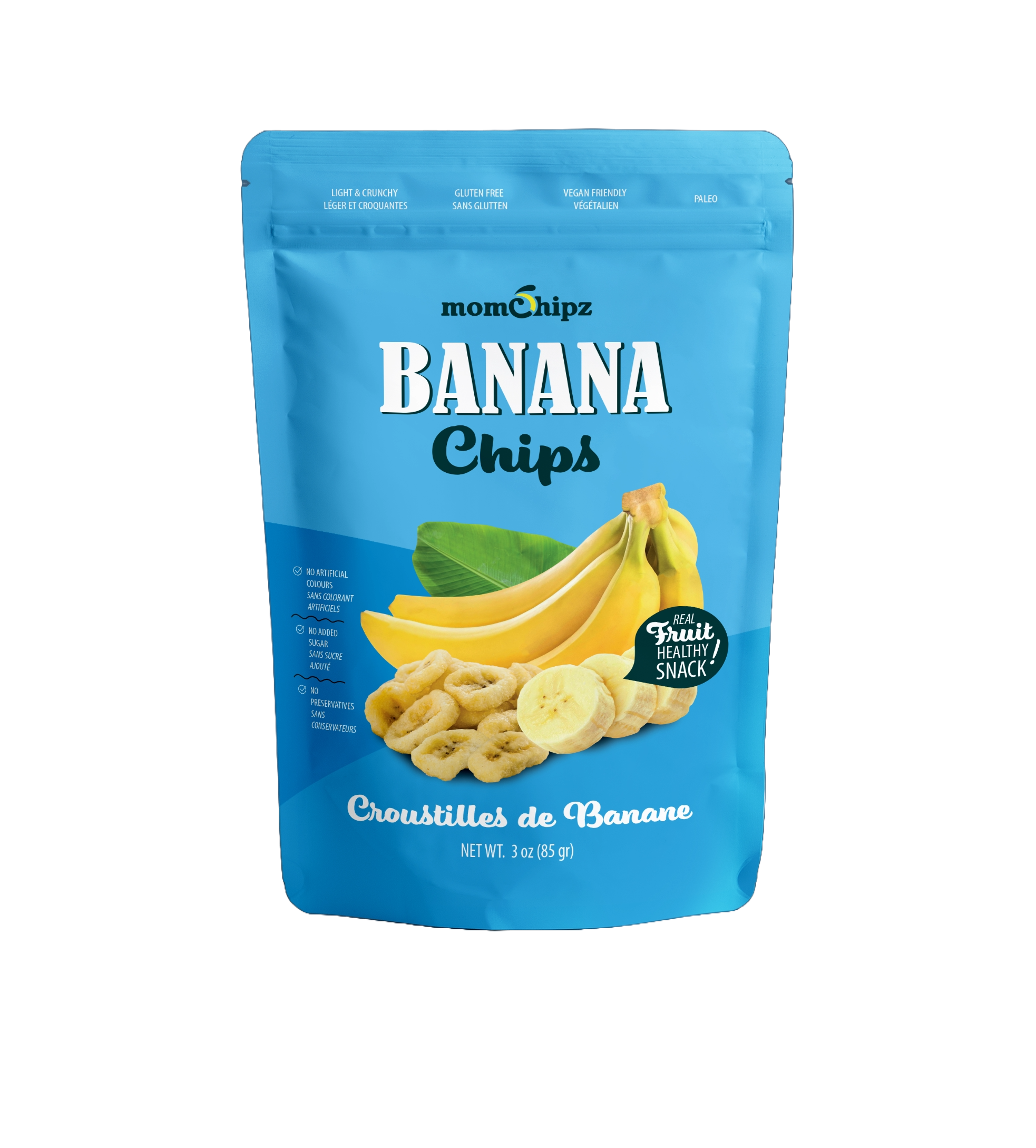 Momchipz Banana Chips - 85 Gr | Healthy & Very Delicious | No-Added Sugar