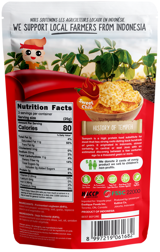 WOH Tempeh Chips Sweet Chili - 70 Gr