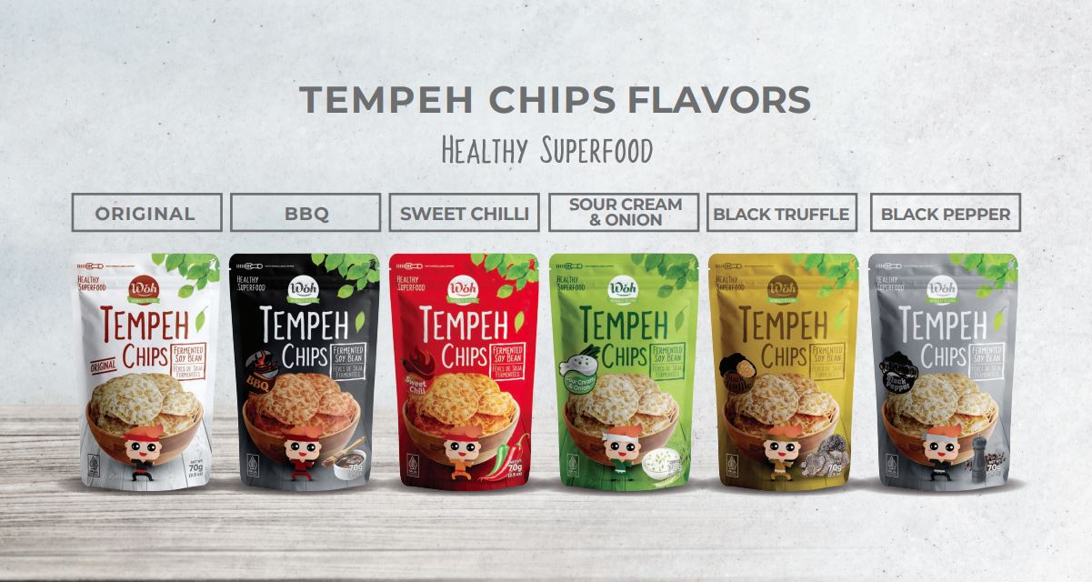 WOH Tempeh Chips Black Truffle - 70 Gr