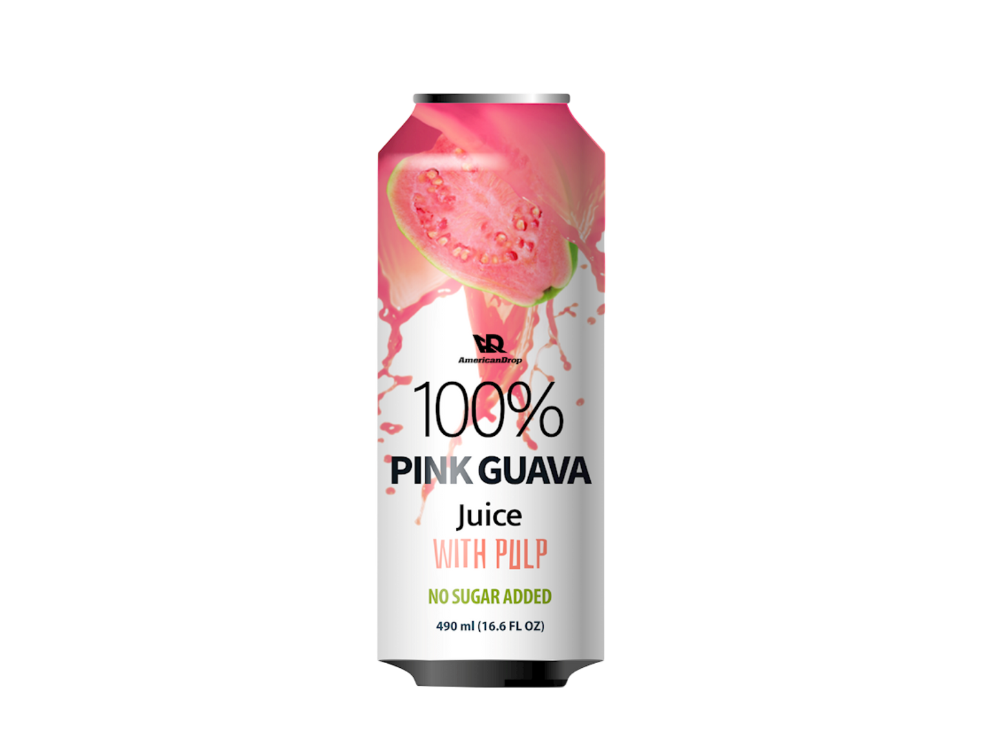 Pink Guava 100% Juice With Pulp | No Sugar Added - 490 ml | Pack of 6