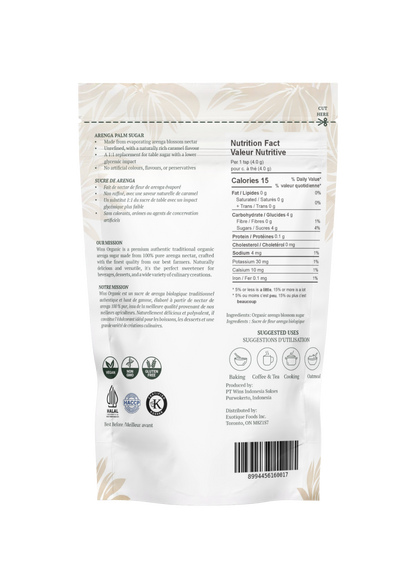 Wins Organic Arenga Sugar - 150 gr
