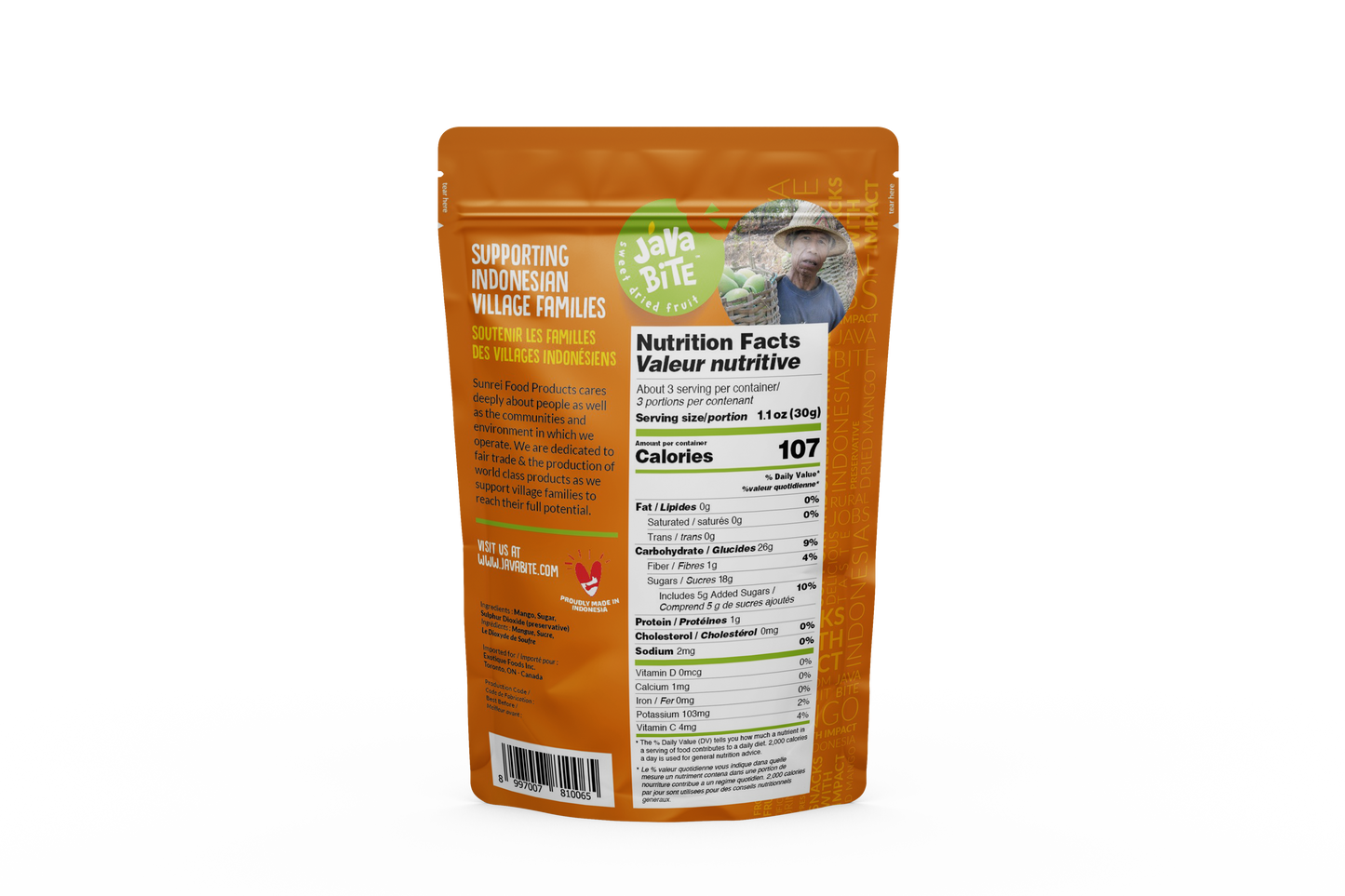 Java Bite Sweet Dried Mango | Dehydrated Fruit | Healthy Fruit Snack