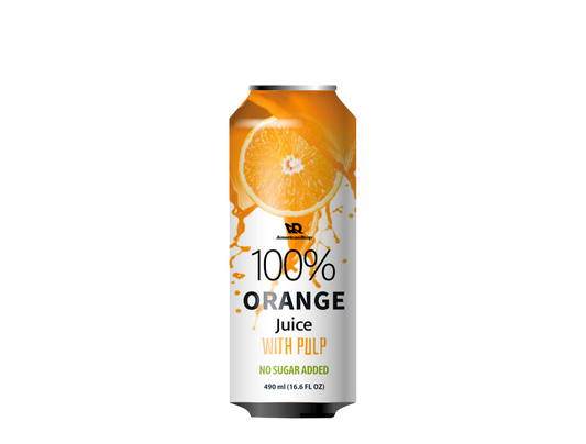 Orange 100% Juice With Pulp | No Sugar Added - 490 ml | Pack of 6