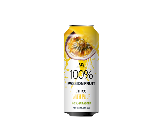 Passion Fruit 100% Juice With Pulp | No Sugar Added - 490 ml | Pack of 6