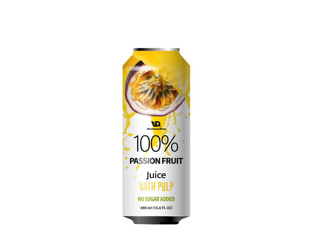 Passion Fruit 100% Juice With Pulp | No Sugar Added 490 ml | Pack of 6