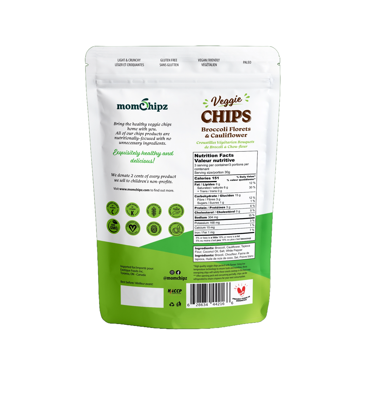 Momchipz Broccoli & Cauliflower Chips - 85 Gr | Healthy & Very Delicious
