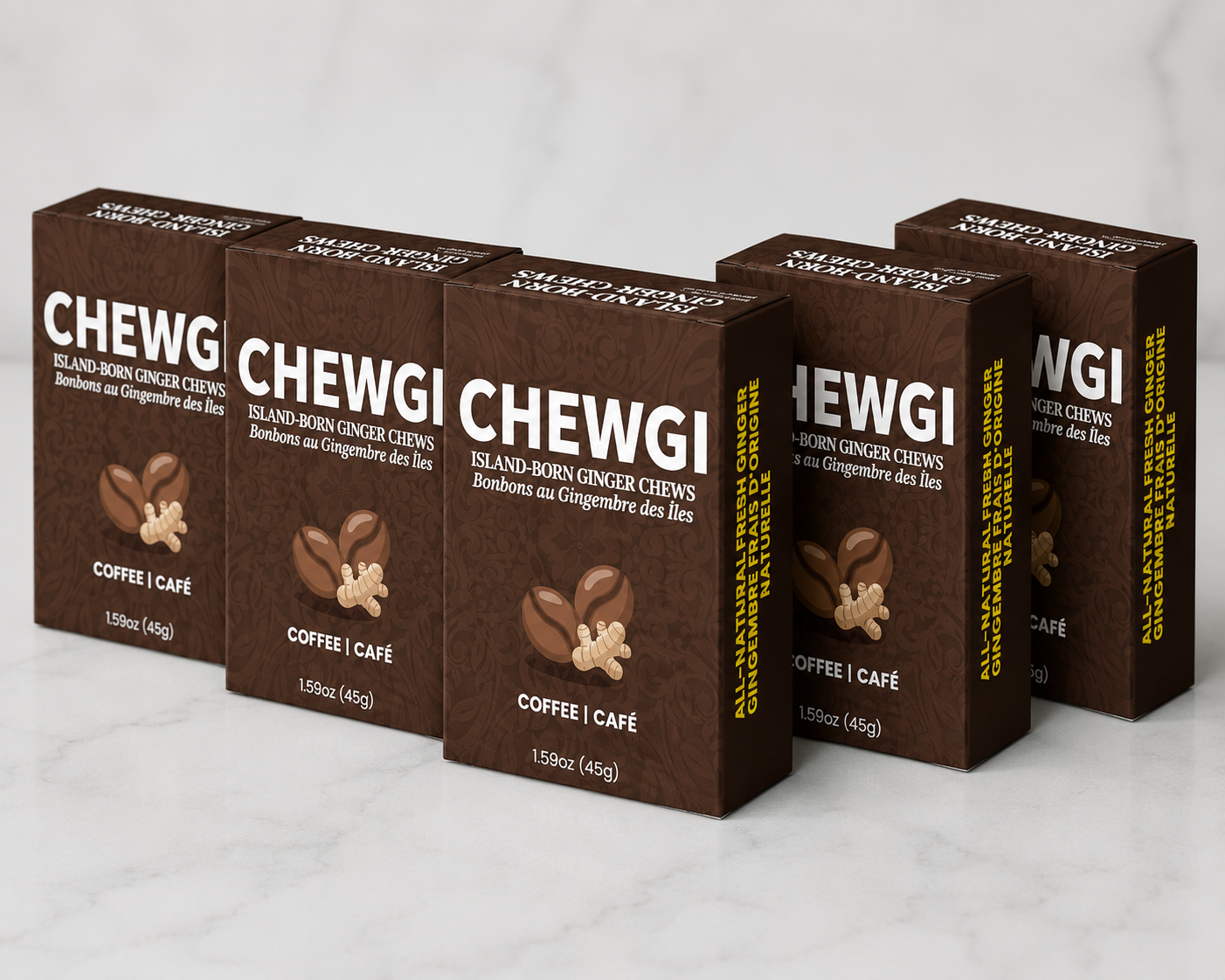Chewgi Ginger Chews Candy Coffee Pack