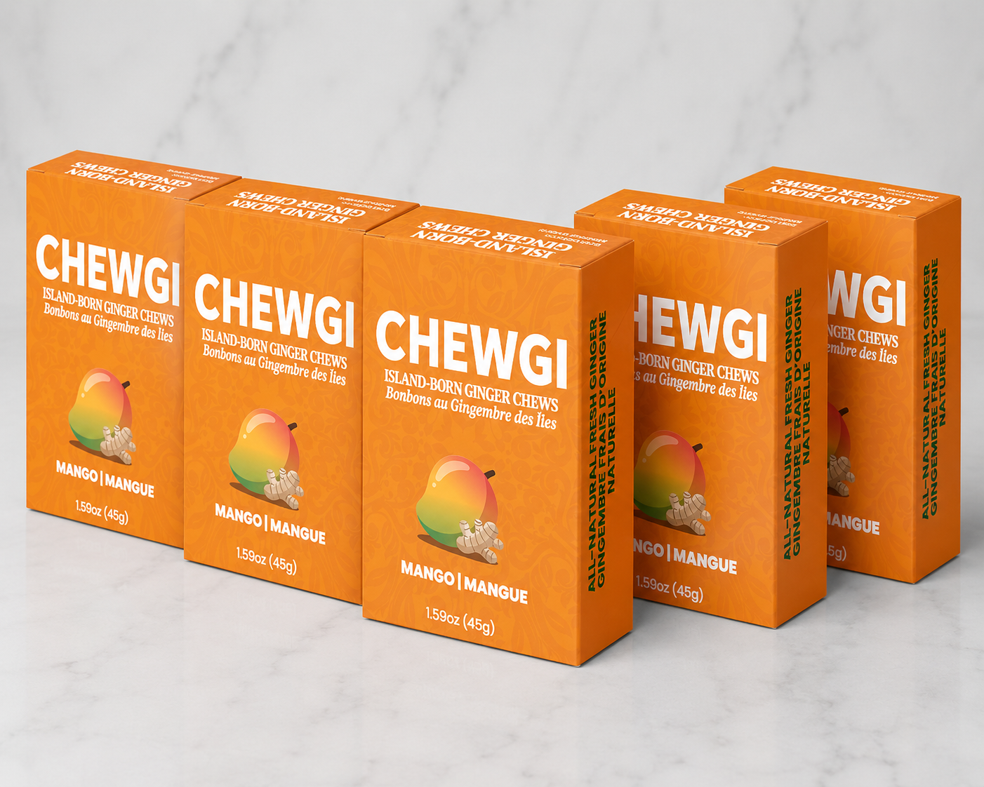 Chewgi Ginger Chews Candy Mango Pack