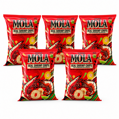 MOLA Real Shrimp Chips Lime Chili - 40g
