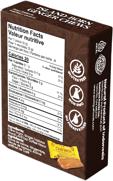 Chewgi Ginger Chews Candy Coffee Pack