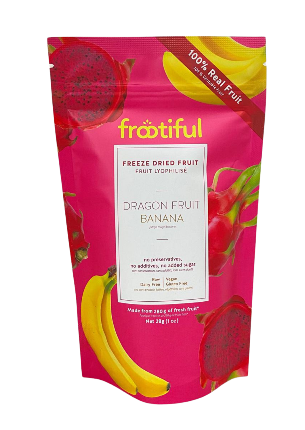 Frootiful Freeze Dried Fruit Dragonfruit Banana - 28gr