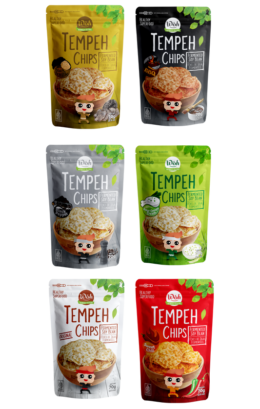 Woh Tempeh Box of Crunchiness (pack of 6)