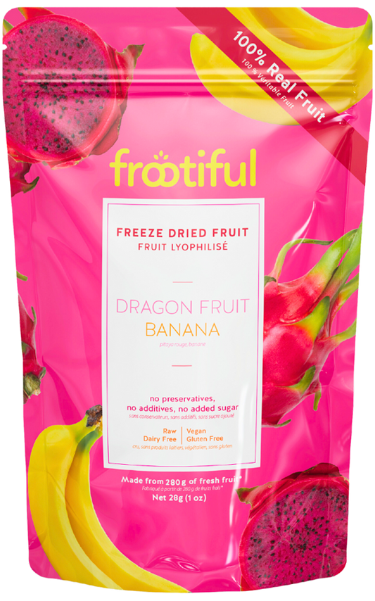 Frootiful Freeze Dried Fruit Dragonfruit Banana - 28gr