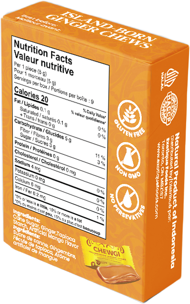 Chewgi Ginger Chews Candy Mango Pack
