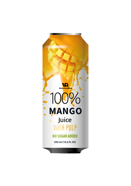 Mango 100% Juice With Pulp | No Sugar Added - 490 ml | Pack of 6