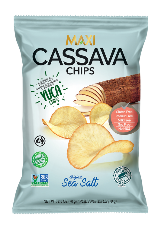 Maxi Cassava Chips with Sea Salt | 70 gr
