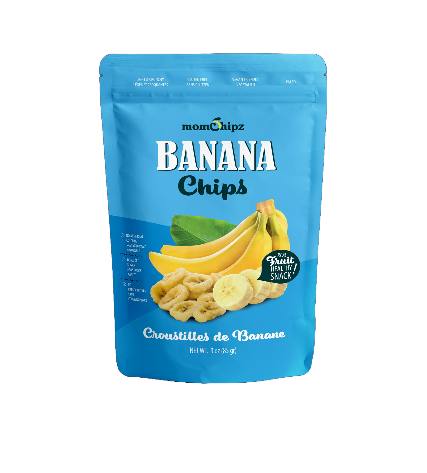 Momchipz Banana Chips - 85 Gr | Healthy & Very Delicious | No-Added Sugar