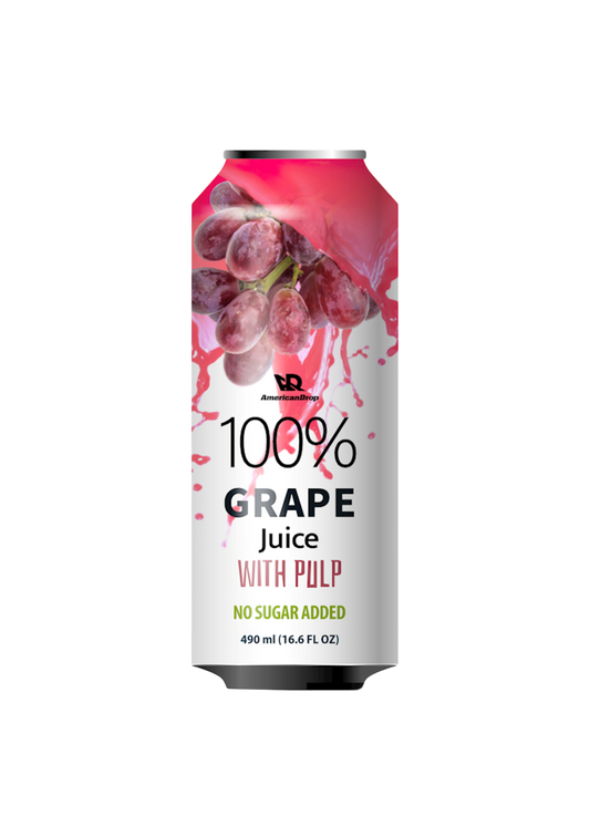 Red Grape 100% Juice With Pulp | No Sugar Added - 490 ml | Pack of 6