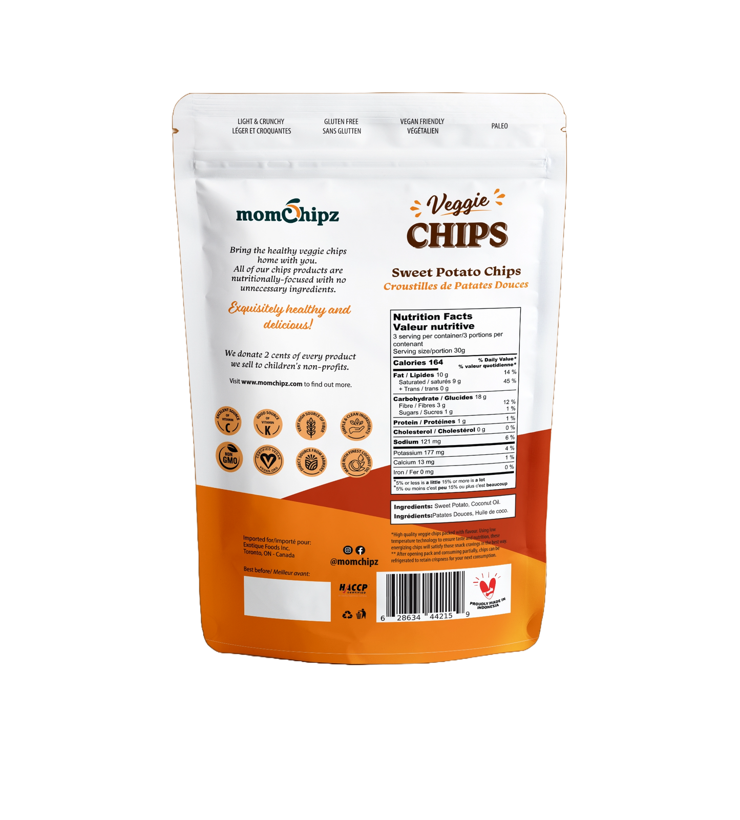 Momchipz Sweet Potato Chips - 85 Gr | Healthy & Very Delicious