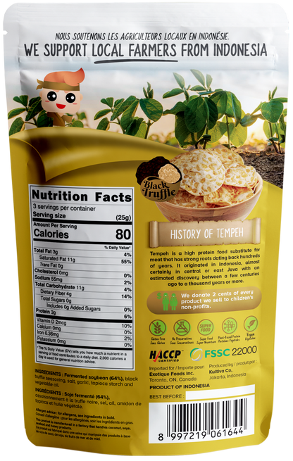 WOH Tempeh Chips Black Truffle - 70 Gr