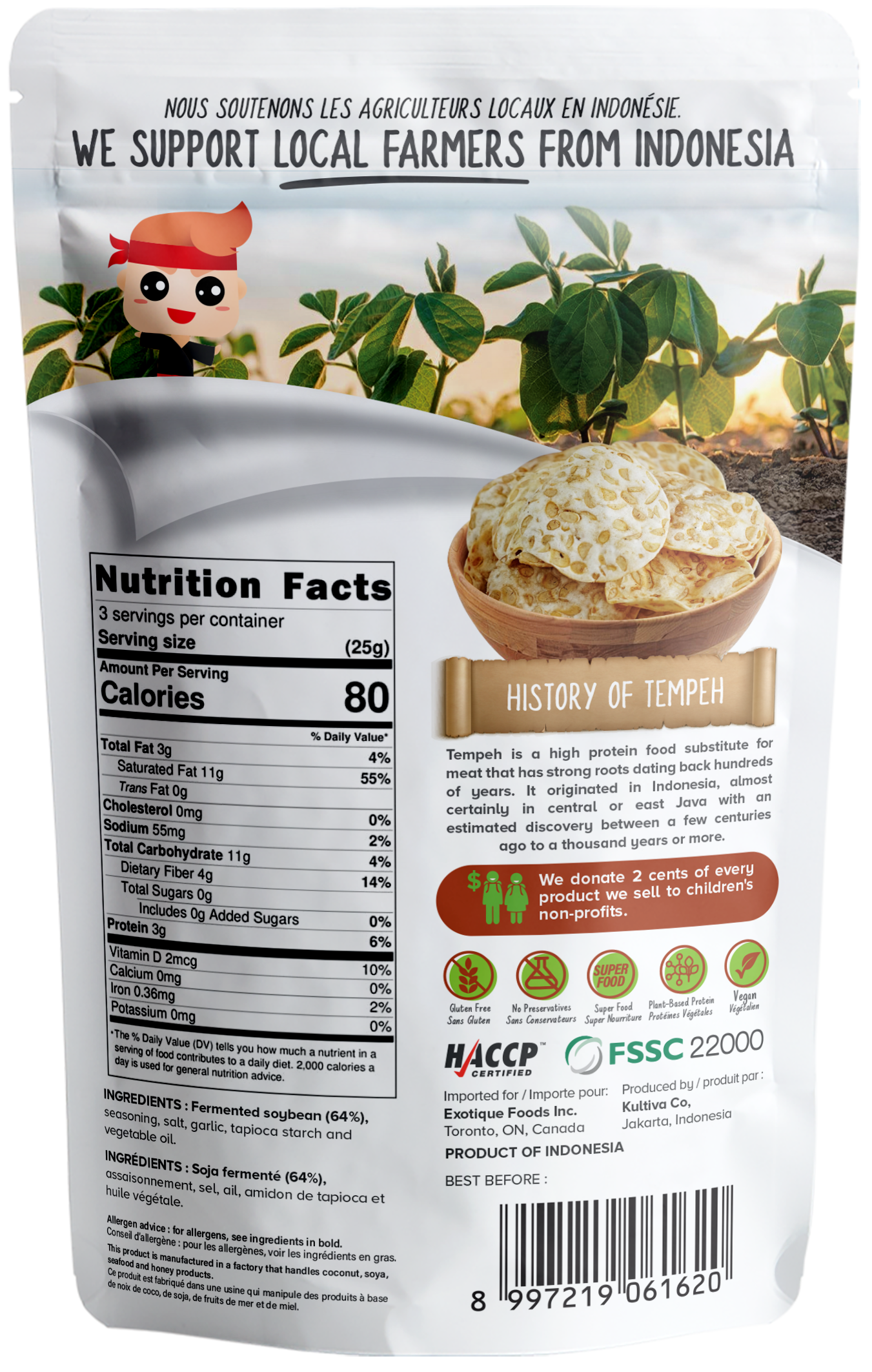 WOH Tempeh Chips Original - 70 Gr