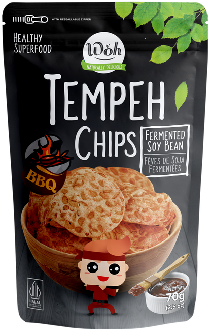 WOH Tempeh Chips BBQ - 70 Gr