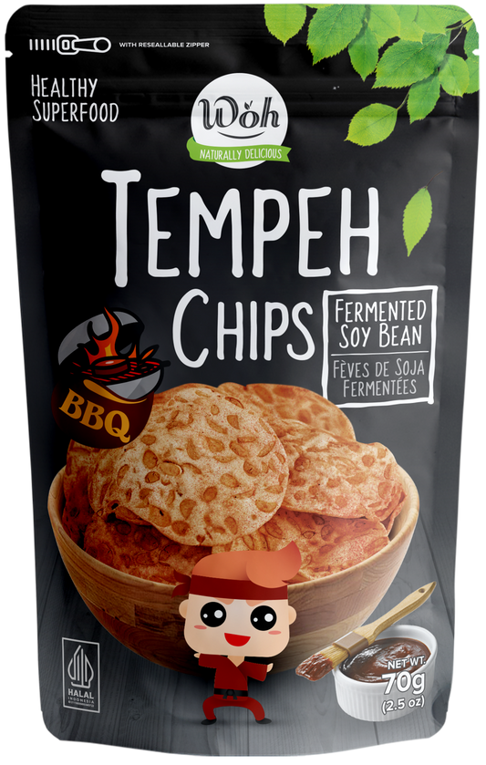 WOH Tempeh Chips BBQ - 70 Gr