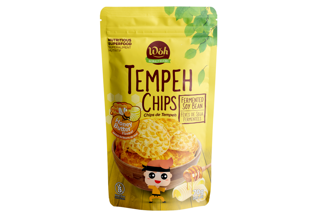 [ NEW ] WOH Tempeh Chips Honey Butter - 70 Gr