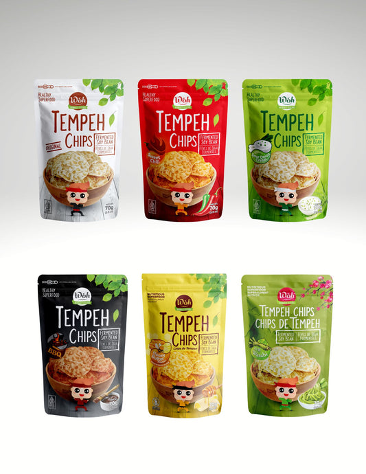Woh Tempeh Chips Assorted - 70 Gr (Pack of 6)