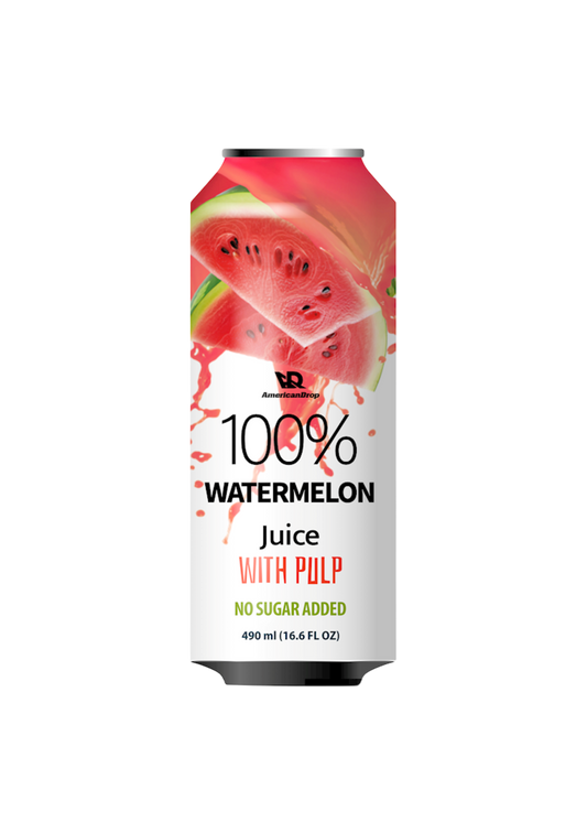 Watermelon 100% Juice With Pulp | No Sugar Added - 490 ml | Pack of 6
