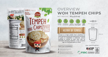 WOH Tempeh Chips BBQ - 70 Gr