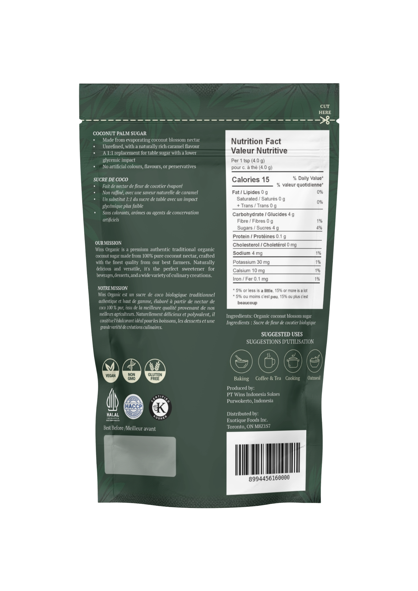 Wins Organic Coconut Sugar - 150 gr