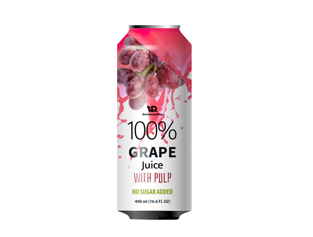 Red Grape 100% Juice With Pulp | No Sugar Added 490 ml | Pack of 6