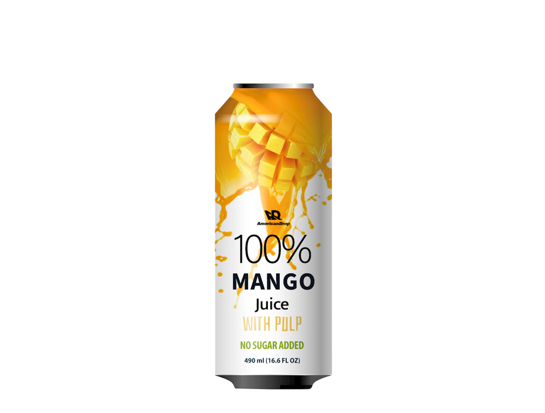 Mango 100% Juice With Pulp | No Sugar Added 490 ml | Pack of 6