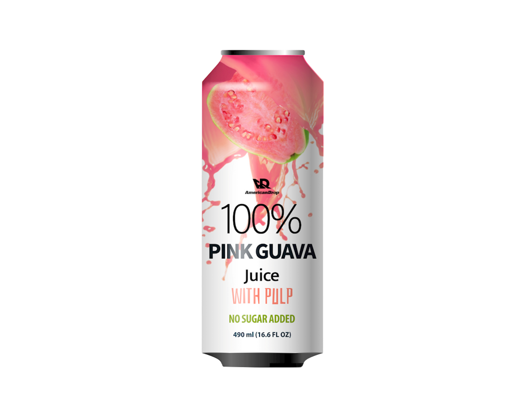 Pink Guava 100% Juice With Pulp | No Sugar Added 490 ml | Pack of 6