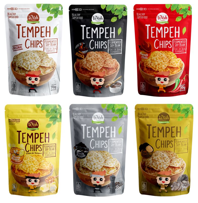 Woh Tempeh Box of Crunchiness (pack of 6)