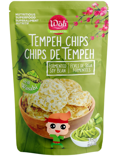 WOH Tempeh Chips Wasabi - 70 Gr