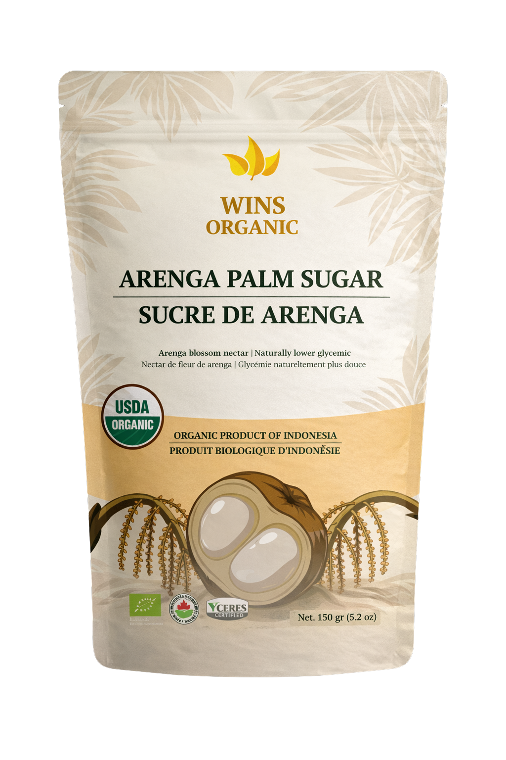 Wins Organic Arenga Sugar - 150 gr